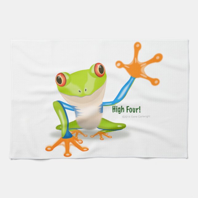 Freddie Frog "High Four" Geschirrtuch (Horizontal)