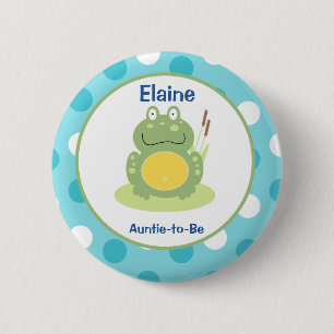Freddy der Frosch kundengebundene Namensschild Button