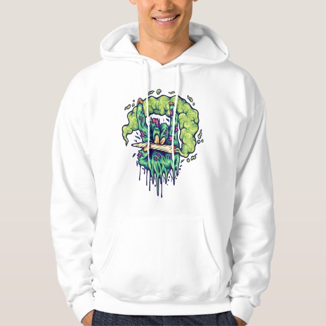 Freddy Krueger Creepy Zombie und spooky Hoodie (Vorderseite)