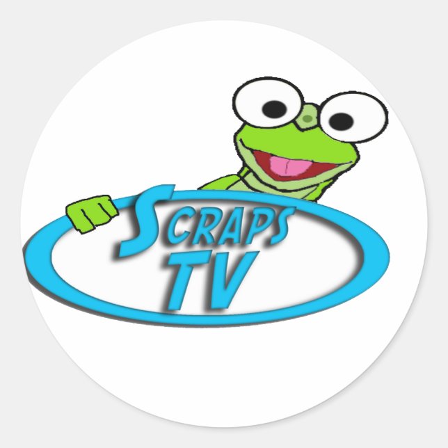 Freddy ScrapsTVlogo Runder Aufkleber (Vorderseite)