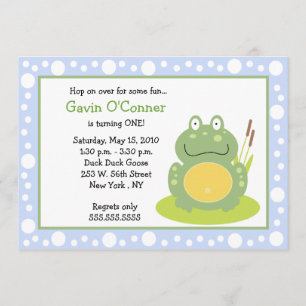 Freddy the Frog Froggy Einladungen zum Geburtstag 