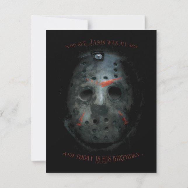Freddy vs. Jason | Jason Mask Zitat Mitteilungskarte (Vorderseite)