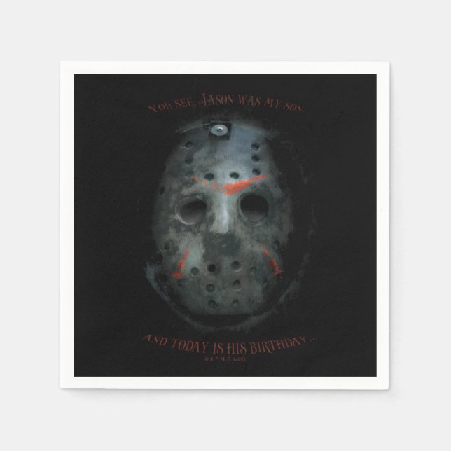 Freddy vs. Jason | Jason Mask Zitat Serviette (Vorderseite)