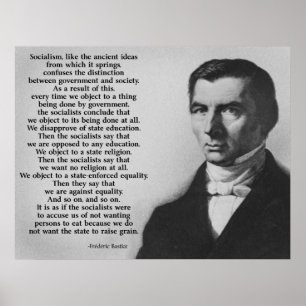Frederic Bastiat Anti-Sozialismus Poster