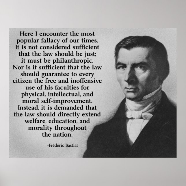 Frederic Bastiat Das Gesetz Poster (Vorne)