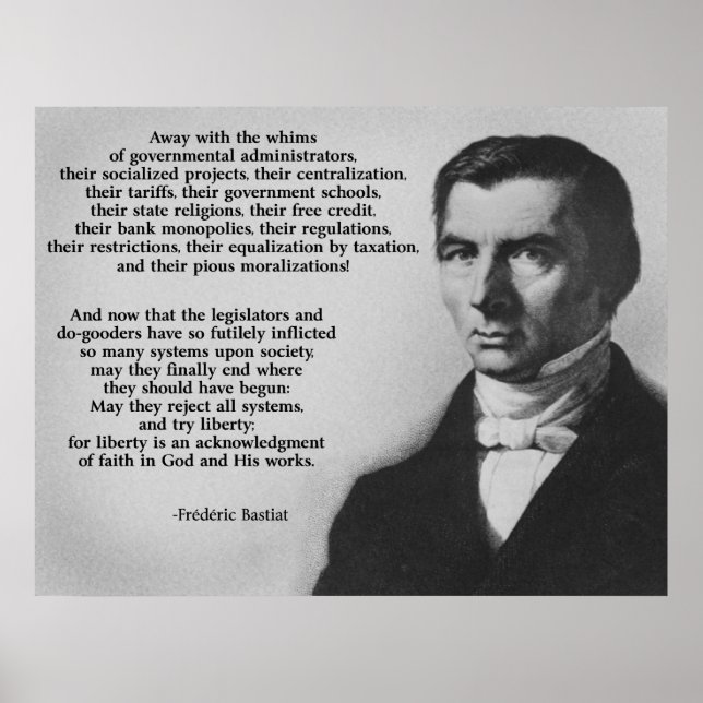 Frederic Bastiat Try Liberty Poster (Vorne)