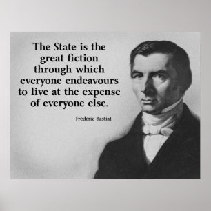 Frederic Bastiat Zitat Poster