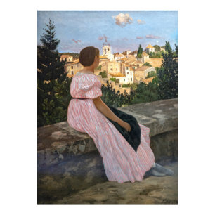 Frederic Bazille - Das rosa Kleid Fotodruck