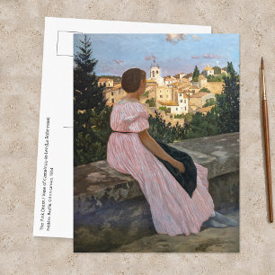 Frederic Bazille - Das rosa Kleid Postkarte