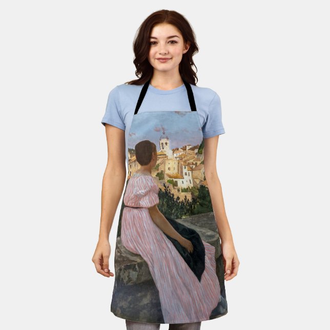 Frederic Bazille - Das rosa Kleid Schürze (Getragen)