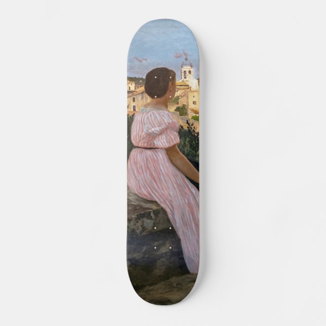 Frederic Bazille - Das rosa Kleid Skateboard (Vorderseite)
