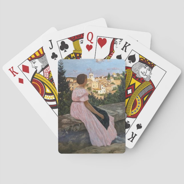 Frederic Bazille - Das rosa Kleid Spielkarten (Rückseite)