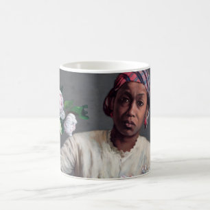 Frederic Bazille - Junge Frau mit Päonien Kaffeetasse