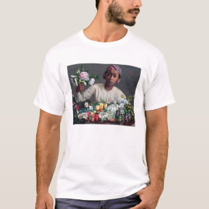 Frederic Bazille - Junge Frau mit Päonien T-Shirt