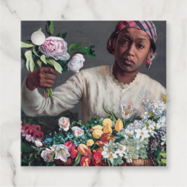 Frederic Bazille - Junge Frau mit Peonies Geschenkanhänger