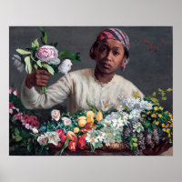 Frederic Bazille - Junge Frau mit Peonies