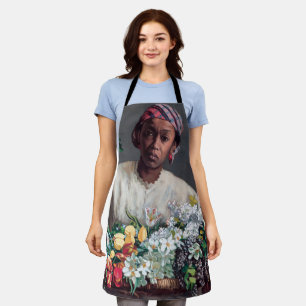 Frederic Bazille - Junge Frau mit Peonies Schürze