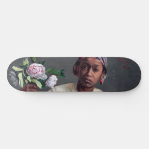 Frederic Bazille - Junge Frau mit Peonies Skateboard