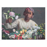 Frederic Bazille - Junge Frau mit Peonies