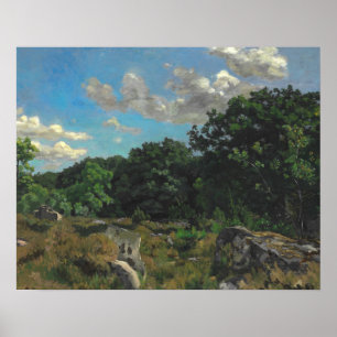 Frederic Bazille - Landschaft in Chailly Poster