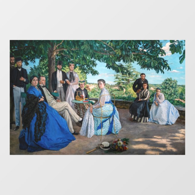 Frederic Bazille - The Family Wiedersehen Fensteraufkleber (Blatt)
