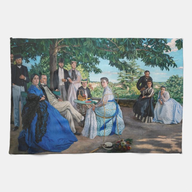 Frederic Bazille - The Family Wiedersehen Geschirrtuch (Horizontal)