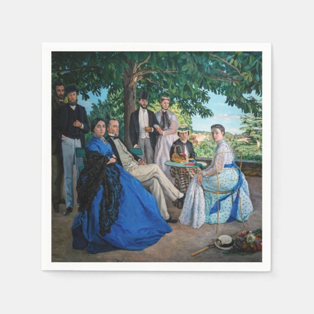 Frederic Bazille - The Family Wiedersehen Serviette (Vorderseite)