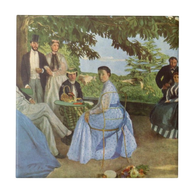 Frédéric Bazille's Family Wiedersehen Fliese (Vorderseite)