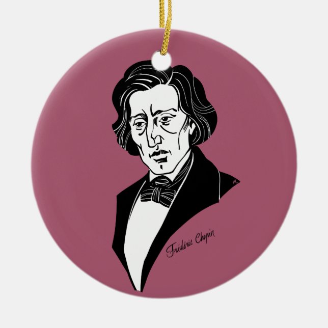 Frederic Chopin Keramik Ornament (Vorne)