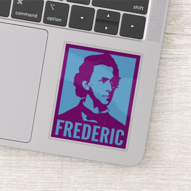 Frederic Chopin Pop Kunst, Dichtung und Musik Aufkleber (Detail)