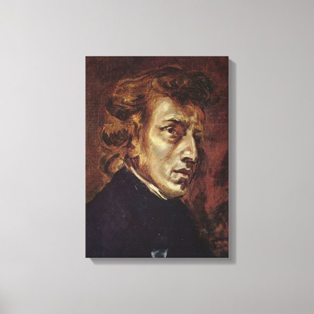Frédéric Chopin Portrait Leinwanddruck (Vorderseite)
