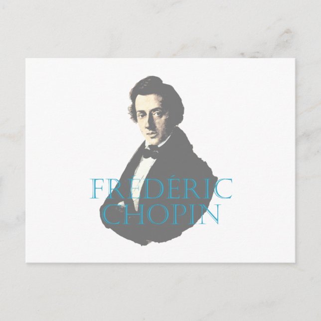 Frédéric Chopin-Portrait Postkarte (Vorderseite)