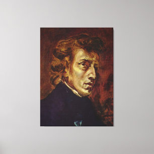 Frederic Chopin Portrait von Eugene Delacroix Leinwanddruck