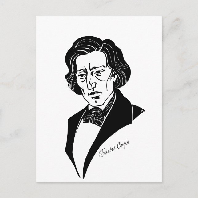 Frederic Chopin Postkarte (Vorderseite)