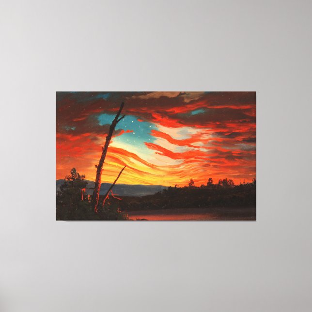 FREDERIC E. CHURCH - UNSER BANNER IM HIMMEL - 1861 LEINWANDDRUCK (Vorderseite)