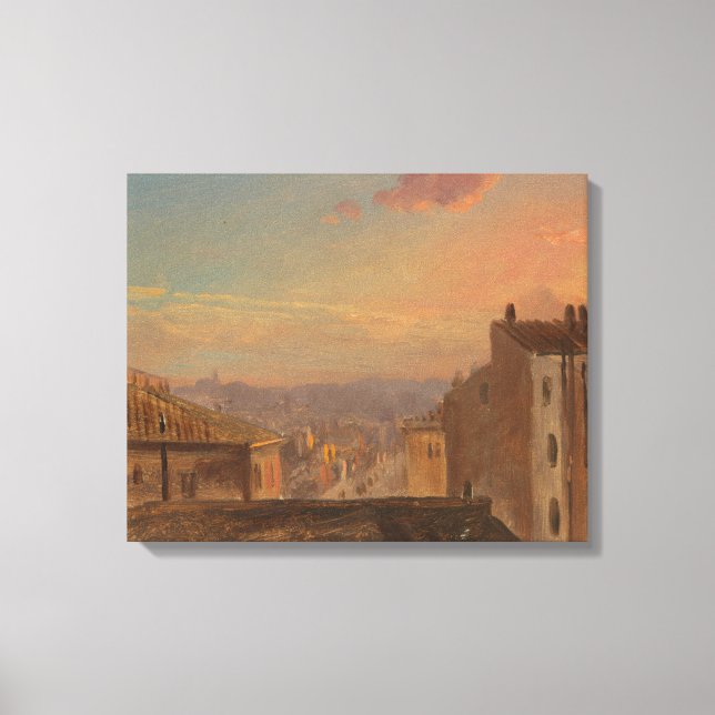 Frederic Edwin Church - Ansicht von Rom  Leinwanddruck (Vorderseite)