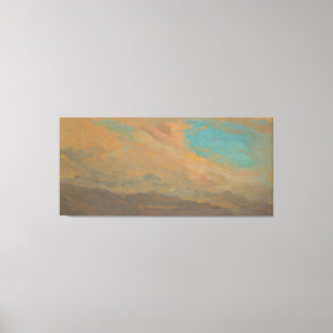 Frederic Edwin Church - Bewölkter Himmel über Berg Leinwanddruck
