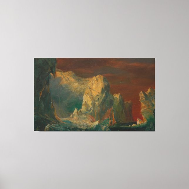 Frederic Edwin Church - Eisberg-Fantasie Leinwanddruck (Vorderseite)