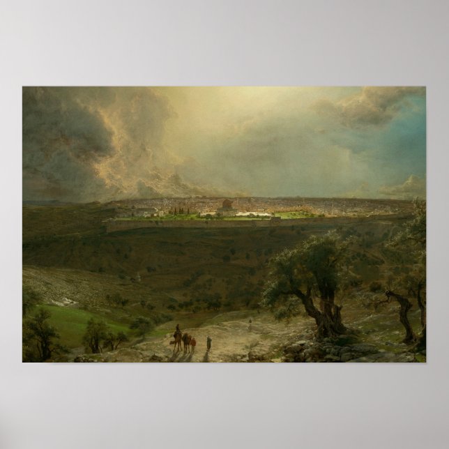 Frederic Edwin Church - Jerusalem vom Berg Poster (Vorne)