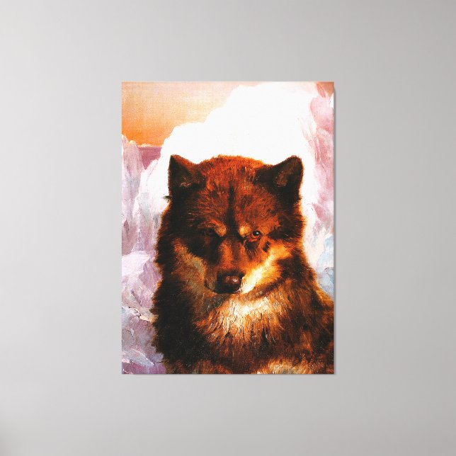 FREDERIC EDWIN CHURCH - Oosisoak (arktischer Hund) Leinwanddruck (Vorderseite)