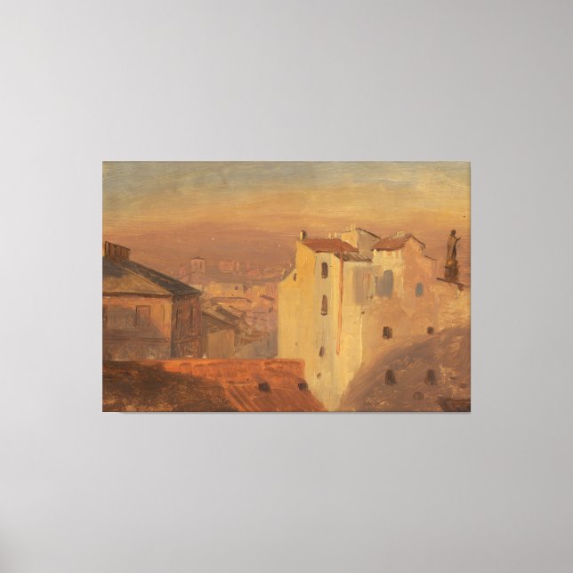 Frederic Edwin Church - Rooftops, Rome, Italy Leinwanddruck (Vorderseite)