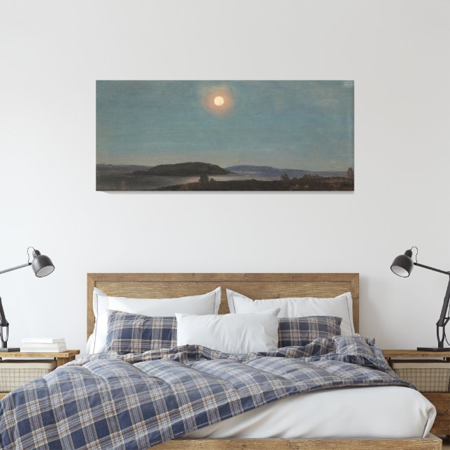 Frederic Edwin Church - Sonne oder Mondaufgang übe Leinwanddruck (Insitu (Schlafzimmer))