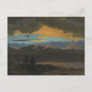 Frederic Edwin Church - Sonnenuntergang über dem H Postkarte
