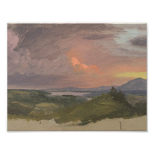 Frederic Edwin Church - Sunset in Hudson Valley Fotodruck