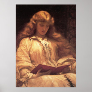 Frederic Leighton Maid mit gelbem Haarkopfer Poster