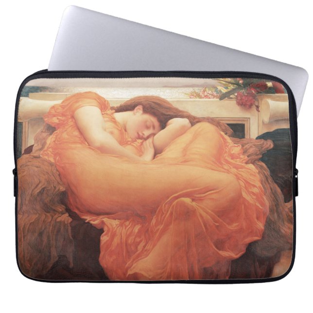 Frederic Lord Leighton Flaming June Square Art Laptopschutzhülle (Vorderseite)