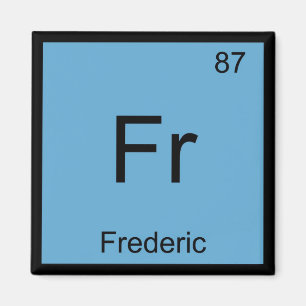 Frederic Name Chemie Element Periodensystem Magnet