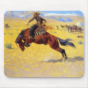 Frederic Remington am kalten Morgen auf der Streck Mousepad