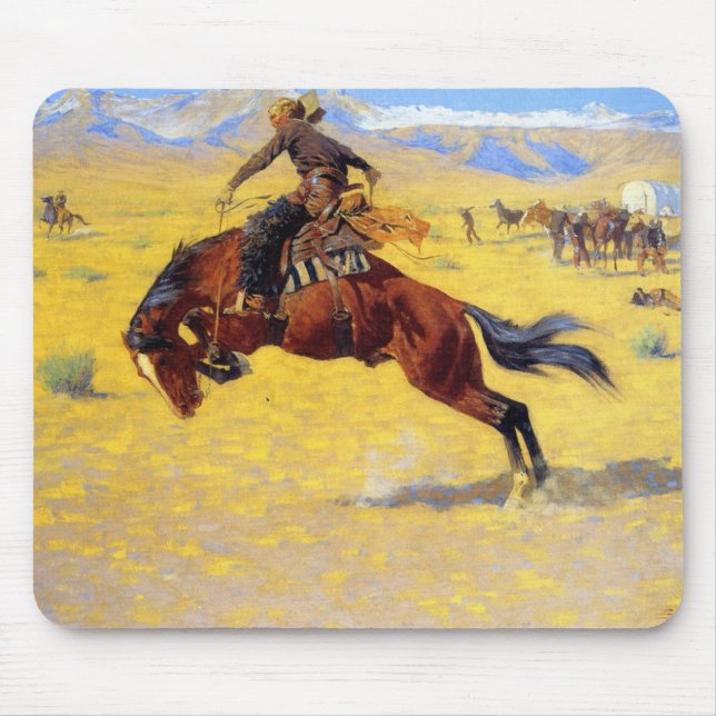 Frederic Remington am kalten Morgen auf der Streck Mousepad (Vorne)