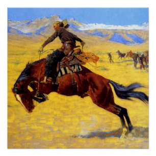 Frederic Remington Art "A Cold Morning on Rang Poster